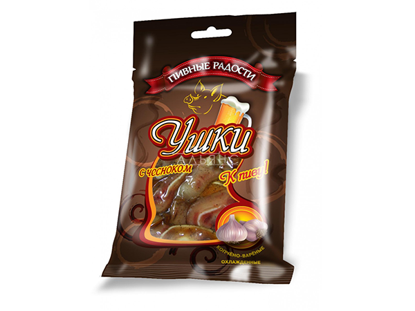 Уши свиные с чесноком "Пивные радости" (100гр) в Сочи