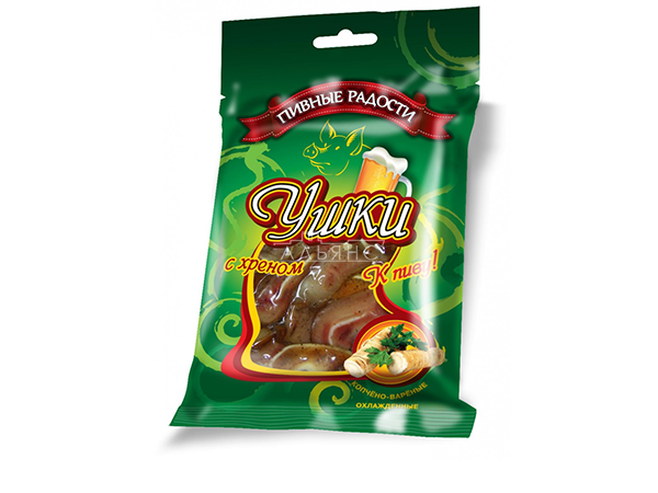Уши свиные с хреном "Пивные радости" (100гр) в Сочи