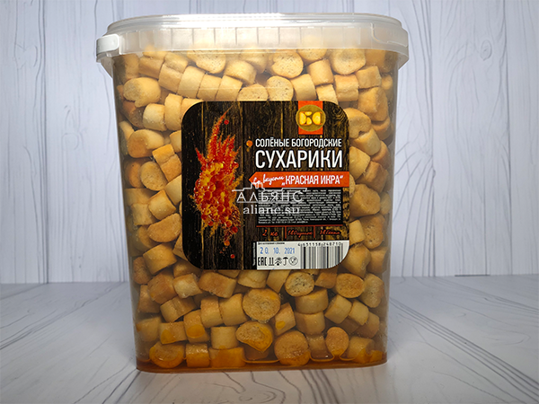 Сухарики с красной икрой в Сочи