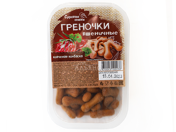 Сурские (ПШЕНИЧНЫЕ) Копченая колбаска (100 гр) в Сочи